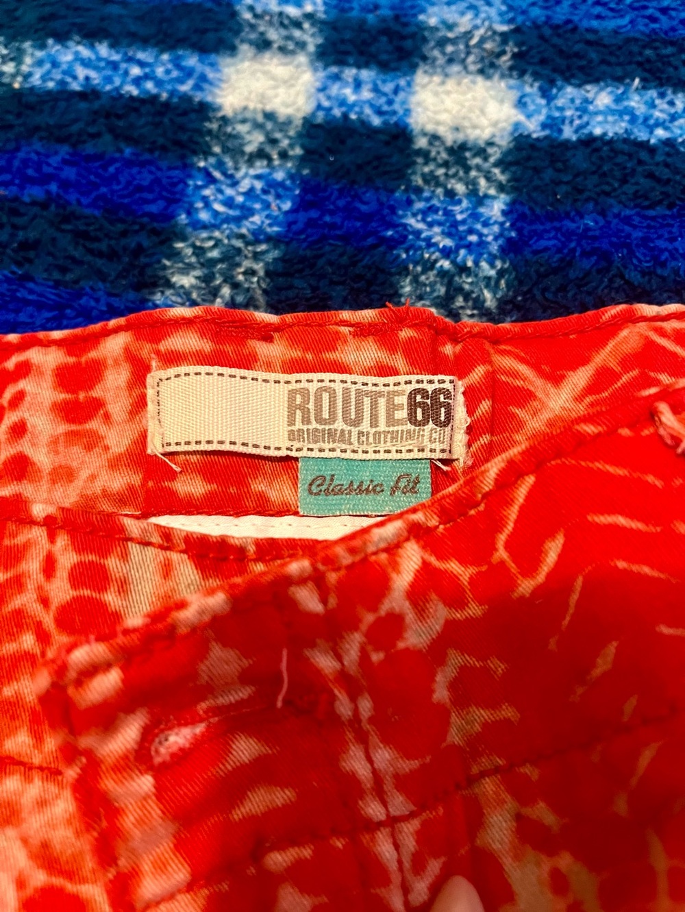 Route 66 Orange Tie-Dye Women’s Cargo Shorts - Picture 5 of 11
